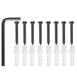 tectake 2 wandplanken Irvine, Industrieel Hout Donker, Rustiek