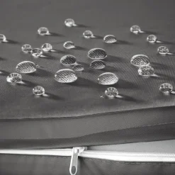 tectake 2 wicker ligbedden met aluminium frame en tafel, inclusief beschermhoes