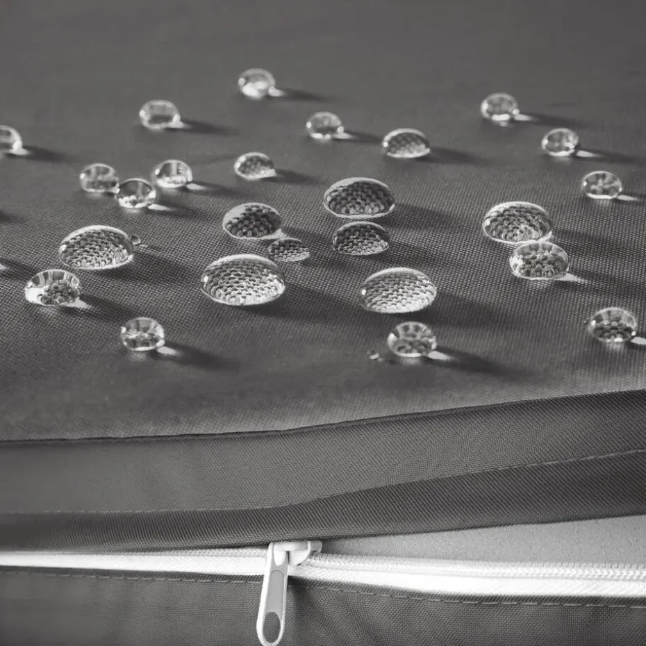 tectake 2 wicker ligbedden met aluminium frame en tafel, inclusief beschermhoes