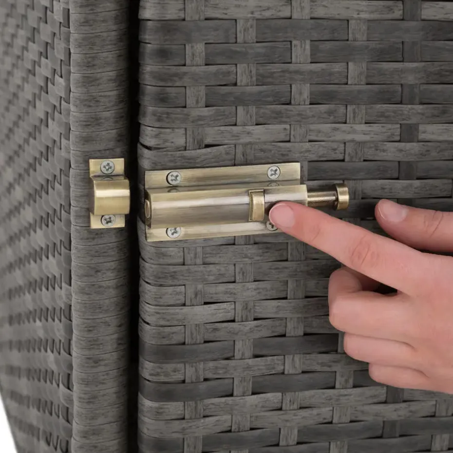 tectake 2 wicker ligbedden met aluminium frame en tafel, inclusief beschermhoes