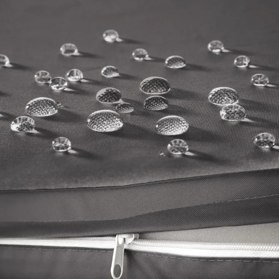 tectake 2 wicker ligbedden met aluminium frame en tafel, inclusief beschermhoes