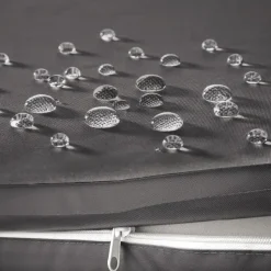 tectake 2 wicker ligbedden met aluminium frame en tafel, inclusief beschermhoes