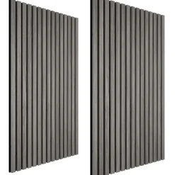 tectake Akoestische panelen Sonic Wall houtlook, Lichtgrijze Eik