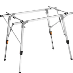tectake Aluminium campingtafel Tina opvrouwbaar in hoogte verstelbaar , Zilver