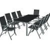 tectake Aluminium tuinset 8+1 - Antraciet