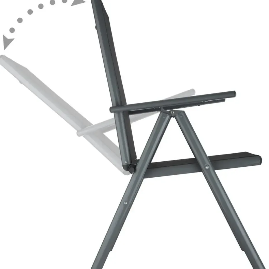 tectake Aluminium tuinset 8+1 - Antraciet