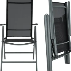 tectake Aluminium tuinset 8+1 - Antraciet