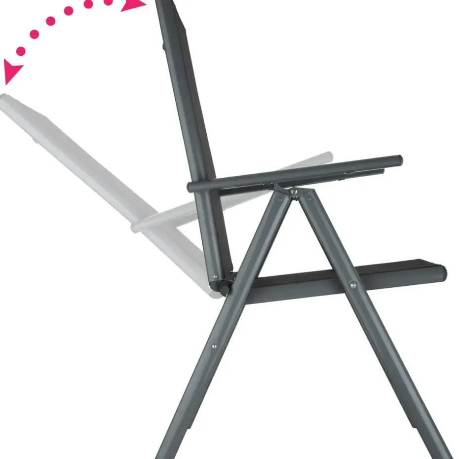 tectake Aluminium tuinset 4+1 - Antraciet