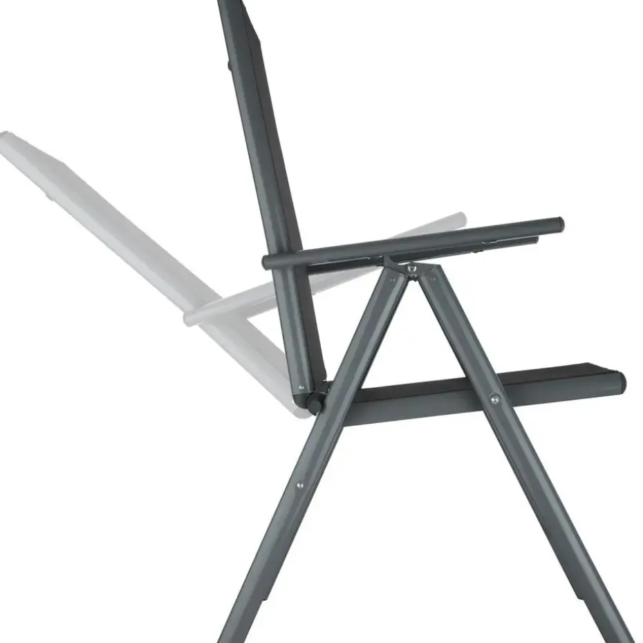 tectake Aluminium tuinset 6+1 - Antraciet