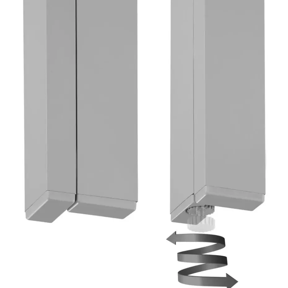 tectake Aluminium tuintafel Bianca in hoogte verstelbare voetjes 150x90x74,5cm