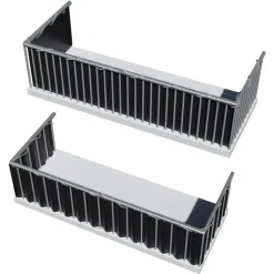 tectake Balkon privacyscherm met metaalversterkte ogen, variant 2, Grijs