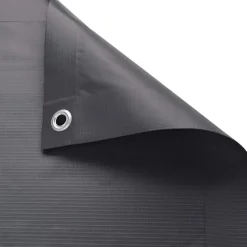 tectake Balkon privacyscherm met metaalversterkte ogen, Zwart