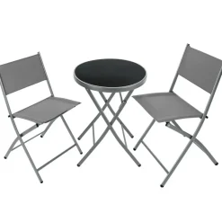 tectake Balkonset Düsseldorf 2+1, Grijs