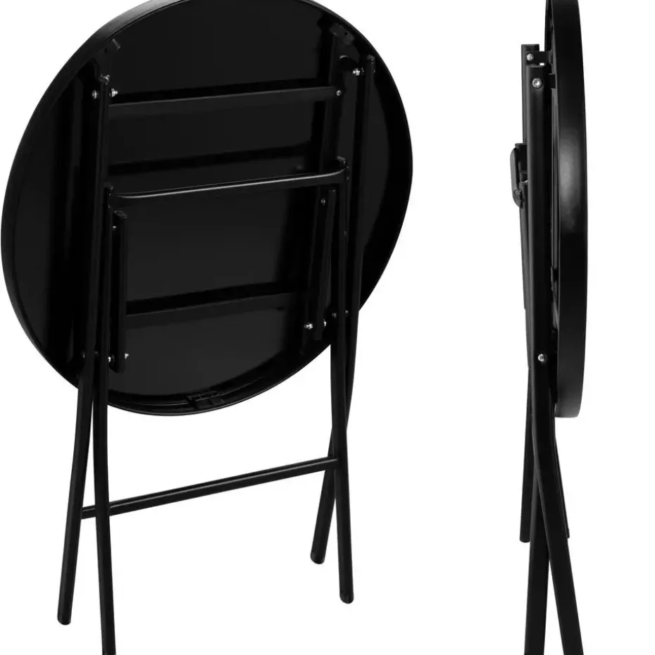 tectake Balkonset Düsseldorf 2+1, Zwart