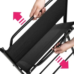 tectake Balkonset Düsseldorf 2+1, Zwart