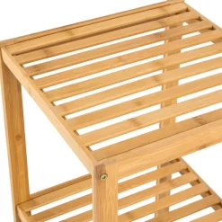 tectake Bambus rek 4 etages 33x33x97 cm, Bruin