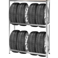 tectake Bandenstelling voor max. 8 banden, Grijs