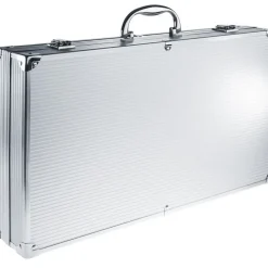 tectake Barbecue bestek van roestvrij staal 18-delig, Grijs