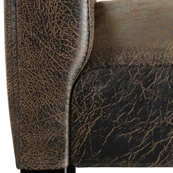 tectake Barkruk van kunstleer, Oud Bruin