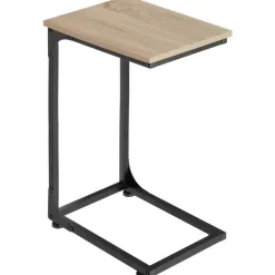 tectake Bijzettafel Erie 40x30x63cm, Industrieel Licht Hout, Eiken Sonoma