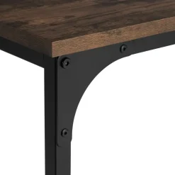 tectake Bijzettafel Erie 40x30x63cm, Industrieel Hout Donker, Rustiek