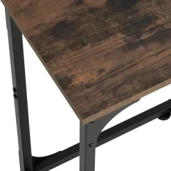 tectake Bijzettafel Erie 40x30x63cm, Industrieel Hout Donker, Rustiek