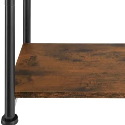 tectake Bijzettafel Memphis 34x30x59cm, Industrieel Hout Donker, Rustiek