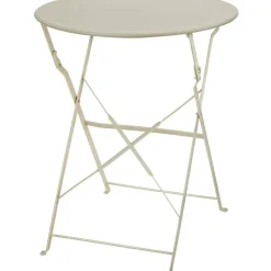 tectake Bistrotafel set Frieda, inklapbaar voor 2 personen, Crème