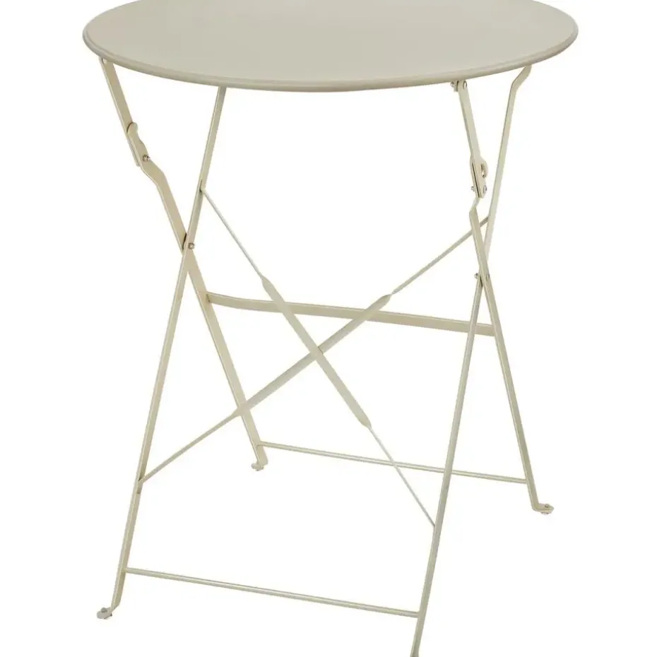 tectake Bistrotafel set Frieda, inklapbaar voor 2 personen, Crème