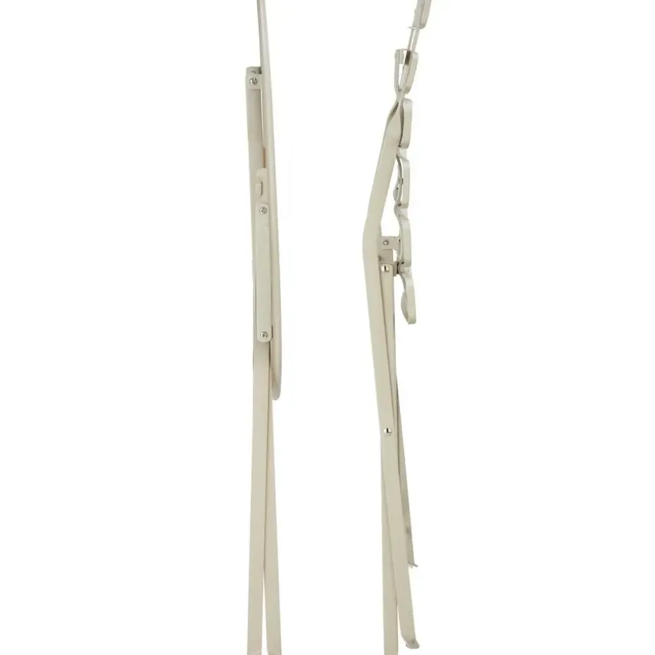 tectake Bistrotafel set Frieda, inklapbaar voor 2 personen, Crème