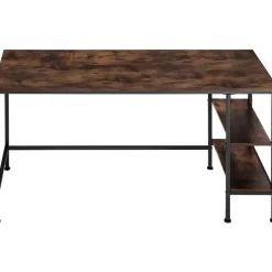 tectake Bureau Donegal 140x60x76,5cm, Industrieel Hout Donker, Rustiek