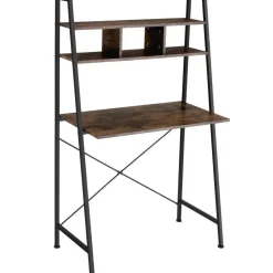 tectake Bureau Exeter 85,5x46,5x140cm, Industrieel Hout Donker, Rustiek