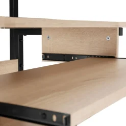 tectake Bureau Fife 80x65,5x130,5cm, Industrieel Licht Hout, Eiken Sonoma