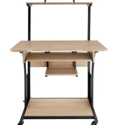 tectake Bureau Fife 80x65,5x130,5cm, Industrieel Licht Hout, Eiken Sonoma