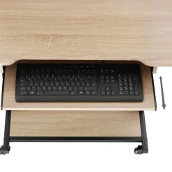 tectake Bureau Fife 80x65,5x130,5cm, Industrieel Licht Hout, Eiken Sonoma