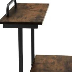 tectake Bureau Fife 80x65,5x130,5cm, Industrieel Hout Donker, Rustiek