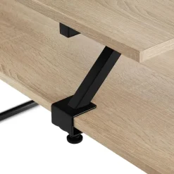 tectake Bureau Melrose 140x130x76,5cm, Industrieel Licht Hout, Eiken Sonoma