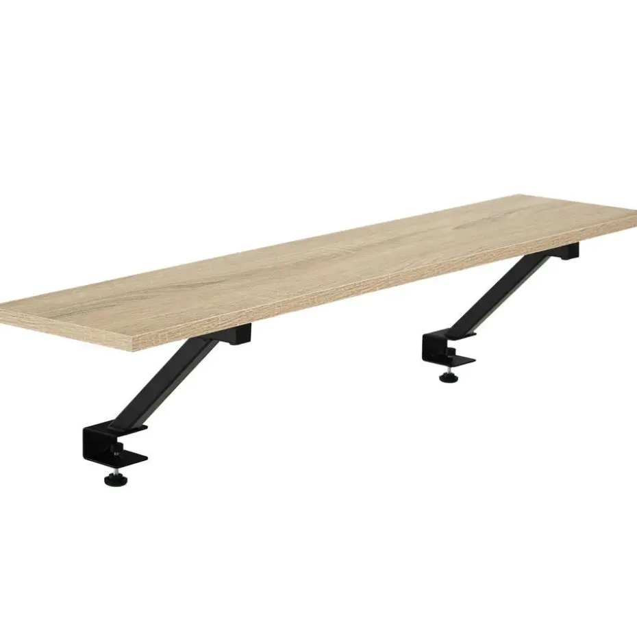 tectake Bureau Melrose 140x130x76,5cm, Industrieel Licht Hout, Eiken Sonoma