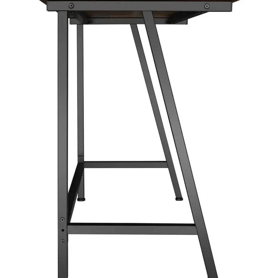 tectake Bureau Newton 100x50x77cm, Industrieel Hout Donker, Rustiek