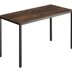 tectake Bureau Vanport 120x60x75,5cm, Industrieel Hout Donker, Rustiek