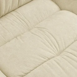 tectake Bureaustoel Jillien met voetsteun en veloursbekleding, Beige