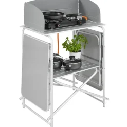 tectake Campingkeuken 172x52x104cm, Zwart