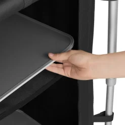 tectake Campingkeuken 172x52x104cm, Zwart