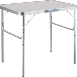 tectake Campingtafel opvouwbaar van aluminium 75x55x68cm, Grijs