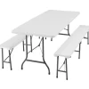 tectake Campingtafelset Panja wit opvouwbaar, Wit