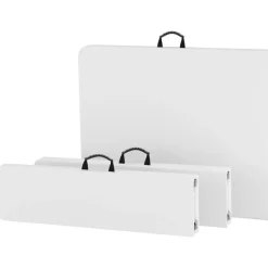 tectake Campingtafelset Panja wit opvouwbaar, Wit