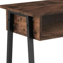 tectake Consoletafel Tralee 100x35x80,5cm, Industrieel Hout Donker, Rustiek