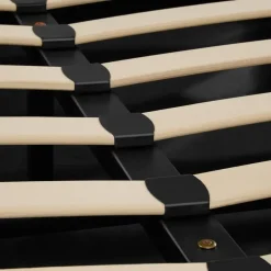 tectake Gestoffeerd bed met LED & opbergruimte, 120 x 200 cm, Beige