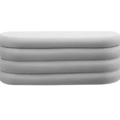 tectake Gestoffeerde zitbank Altu met veel opbergruimte, Fluweellook Grijs