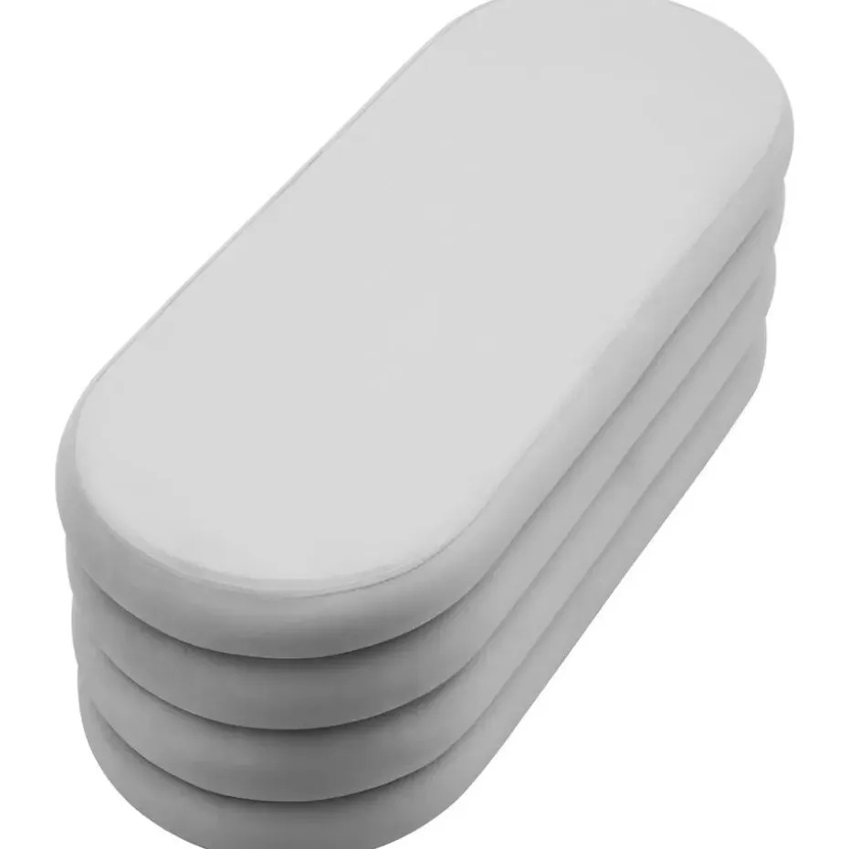 tectake Gestoffeerde zitbank Altu met veel opbergruimte, Fluweellook Grijs